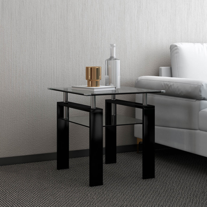 Westco Furniture Square Glass End Table & Reviews Wayfair